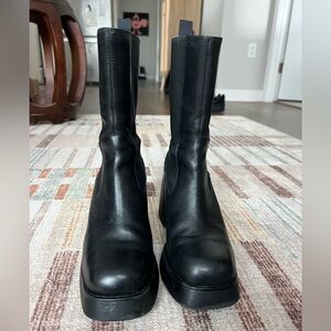 Vagabond leather platform boots